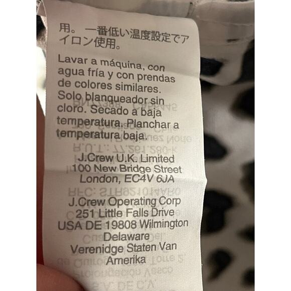 J.Crew Womens Ruffle Sleeve Leopard Print Satin Crepe Top Blouse Size Small - Picture 12 of 15